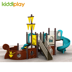 Pirate Ship Series Plastic Slide Material Outdoor Playground Equipment for Sale