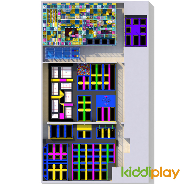 Popular Indoor Trampoline New Safety Trampoline Jumping Park for Children