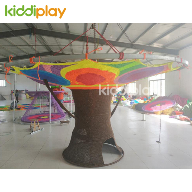 Kids Indoor Colorful Nylon Rope Hand Crocheted Playground Equipment