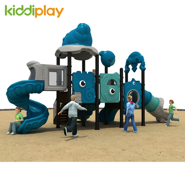 Children Kindergarten Playground Plastic Outdoor Slide Ocean Series