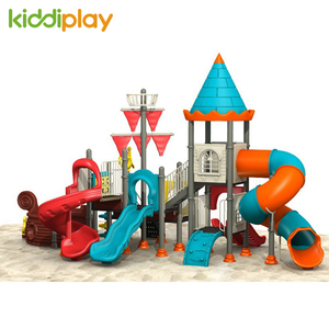 Amusement Park Outdoor Playground Plastic Tunnel Slide Pirate Ship Series for Kids