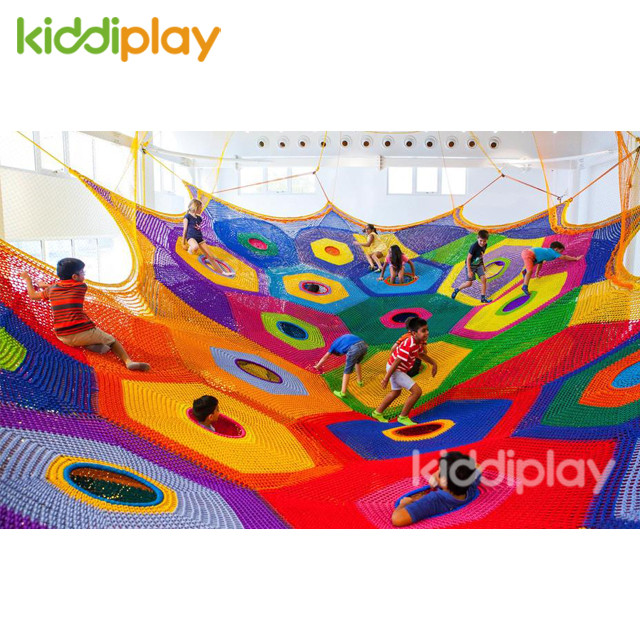 2018 Popular Rainbow Climbing Colorful Nets Ropes for Children's Park
