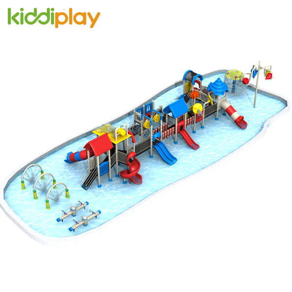 Outdoor Playground Water Park Equipment Slides Series For Children