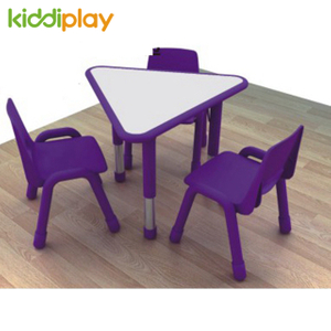 Children Table Chairs with Adjustable Height Metal Table