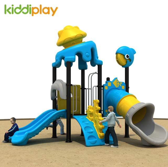 Kids Outdoor Playground Plastic Slide Ocean Series Equipment