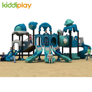Commercial Outdoor Playground Kids Ocean World Slide Series Equipment