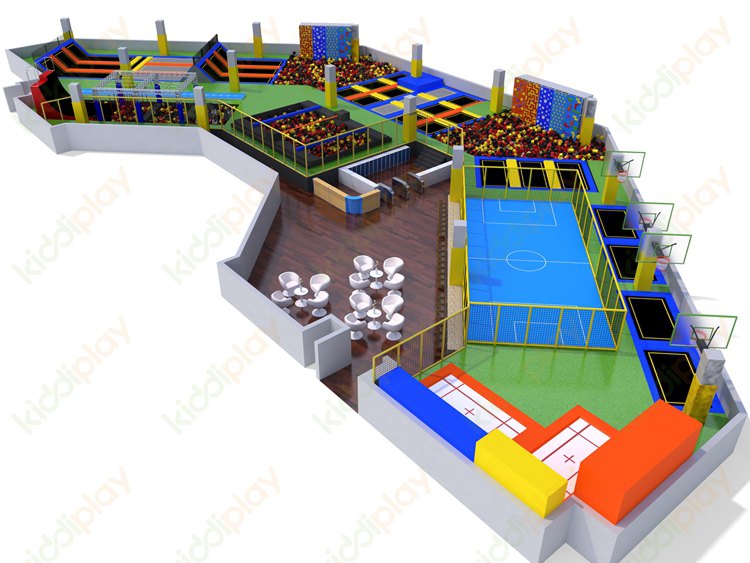 Big Bounce Amusement Indoor Trampoline Park Hot Jumping Bed