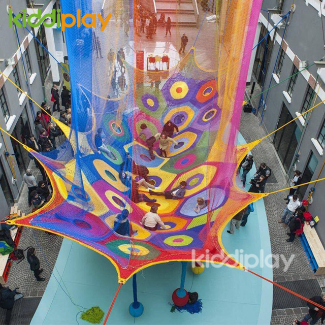2018 Popular Rainbow Climbing Colorful Nets Ropes for Children's Park