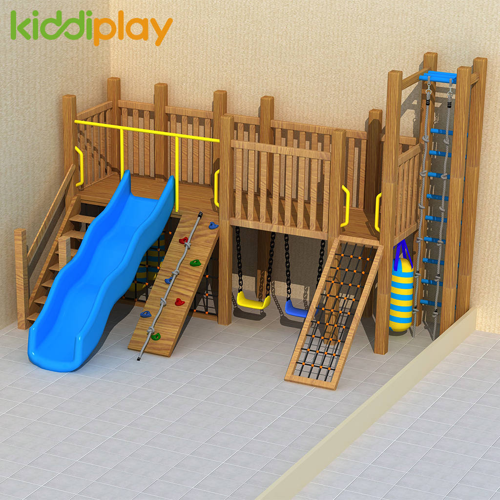 Customized Indoor Kids Wooden Equipment Structure Playground Buy