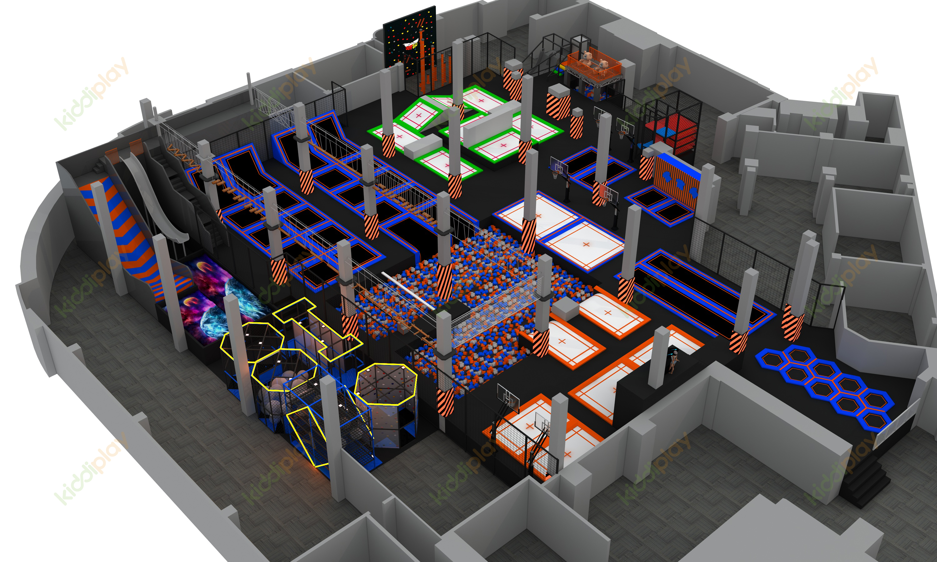 Commercial Bounce Indoor Trampoline Park