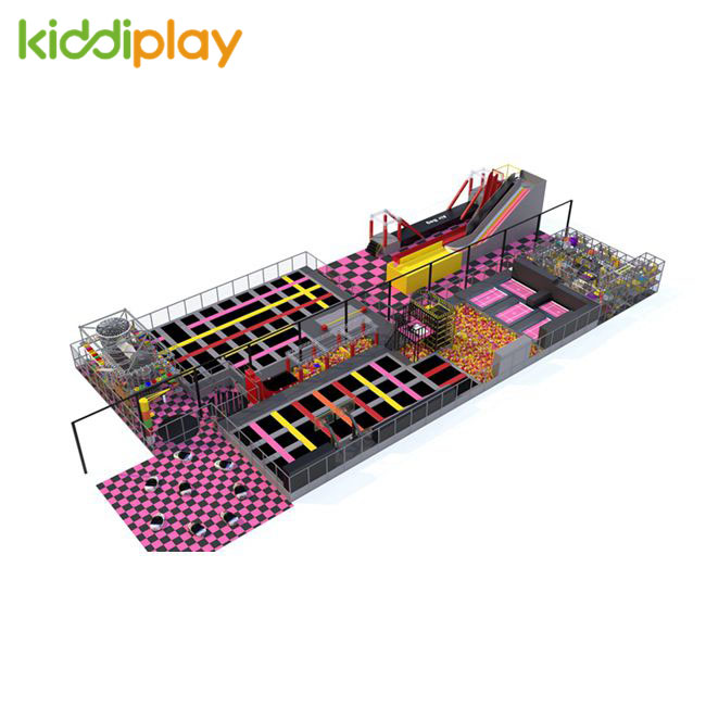 KD11061A Colorful Indoor Playground Free Jump Climbing Wall Foam Pit Trampoline Park Center