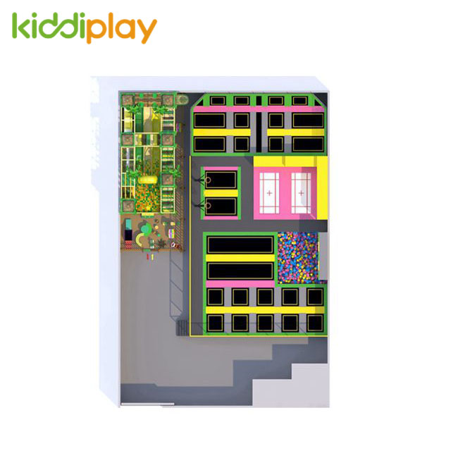 KD11052B Naughty Castle Professional And Free Jump Center Children Big Indoor Trampoline Park