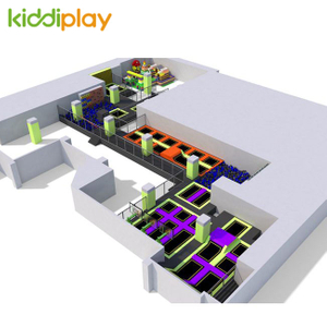 KD11060A Used Indoor Playground Kids And Adult Free Jump Trampoline Park Center with Building Blocks Center