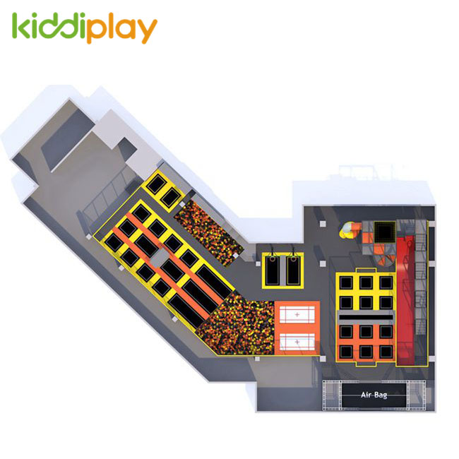 KD11072A Popular Design Foam Pit Spider Tower Trampoline Park