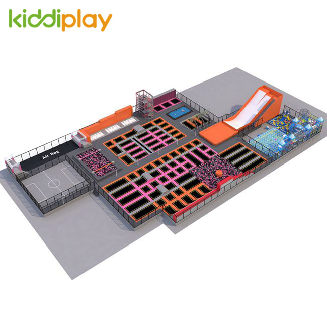 KD11063A Hot Sale Multi-function Free Jump Indoor Playground Trampoline Park Center with Foam Pit Spider Tower