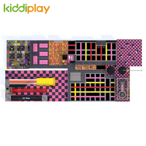 KD11061A Colorful Indoor Playground Free Jump Climbing Wall Foam Pit Trampoline Park Center