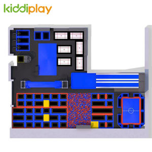 KD11069B Foam Pit Spider Tower Basket Ball Area Large Trampoline Park