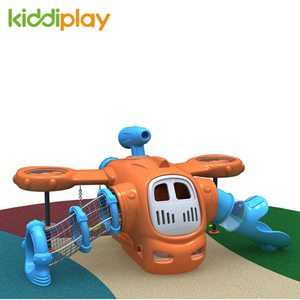 Children Game Outdoor Plastic Airport Slide And Swing